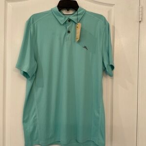 Tommy Bahama Mint Green Golf Men’s Shirt SPF 30 size L *NWT*